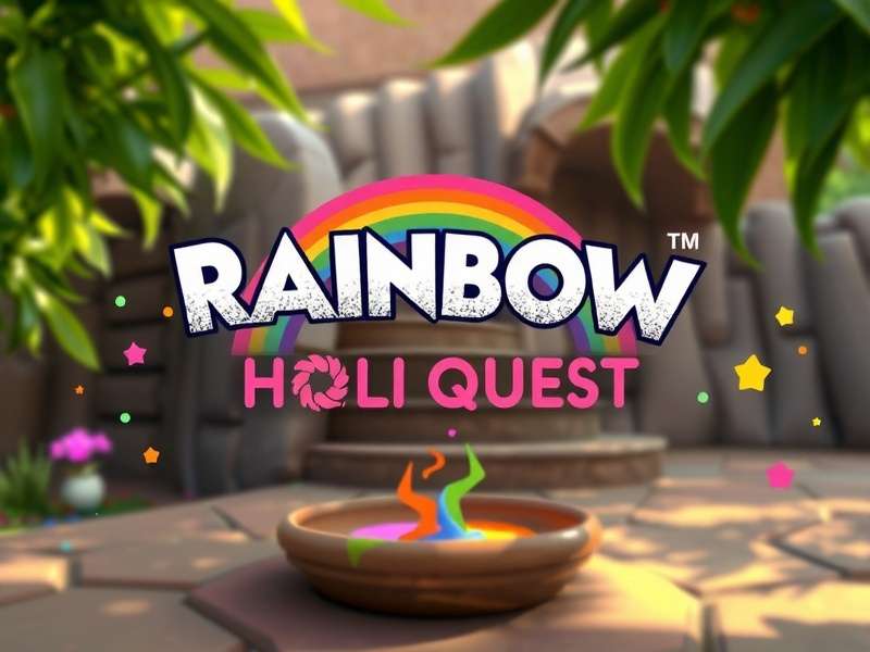 Rainbow Holi Quest Game Banner